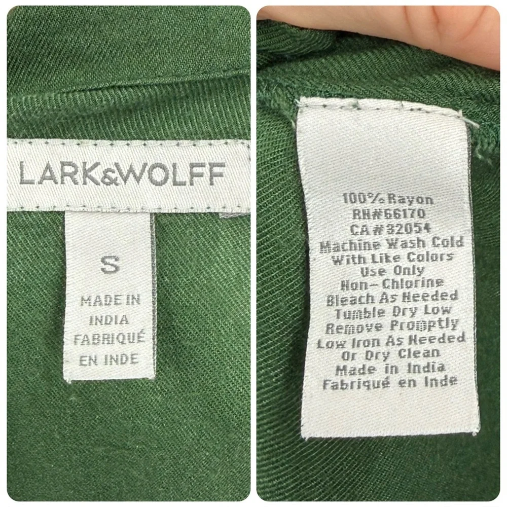 Urban Outfitters Lark & Wolff Button-Front Mini Dress in Green | Size Small - Picture 3 of 4